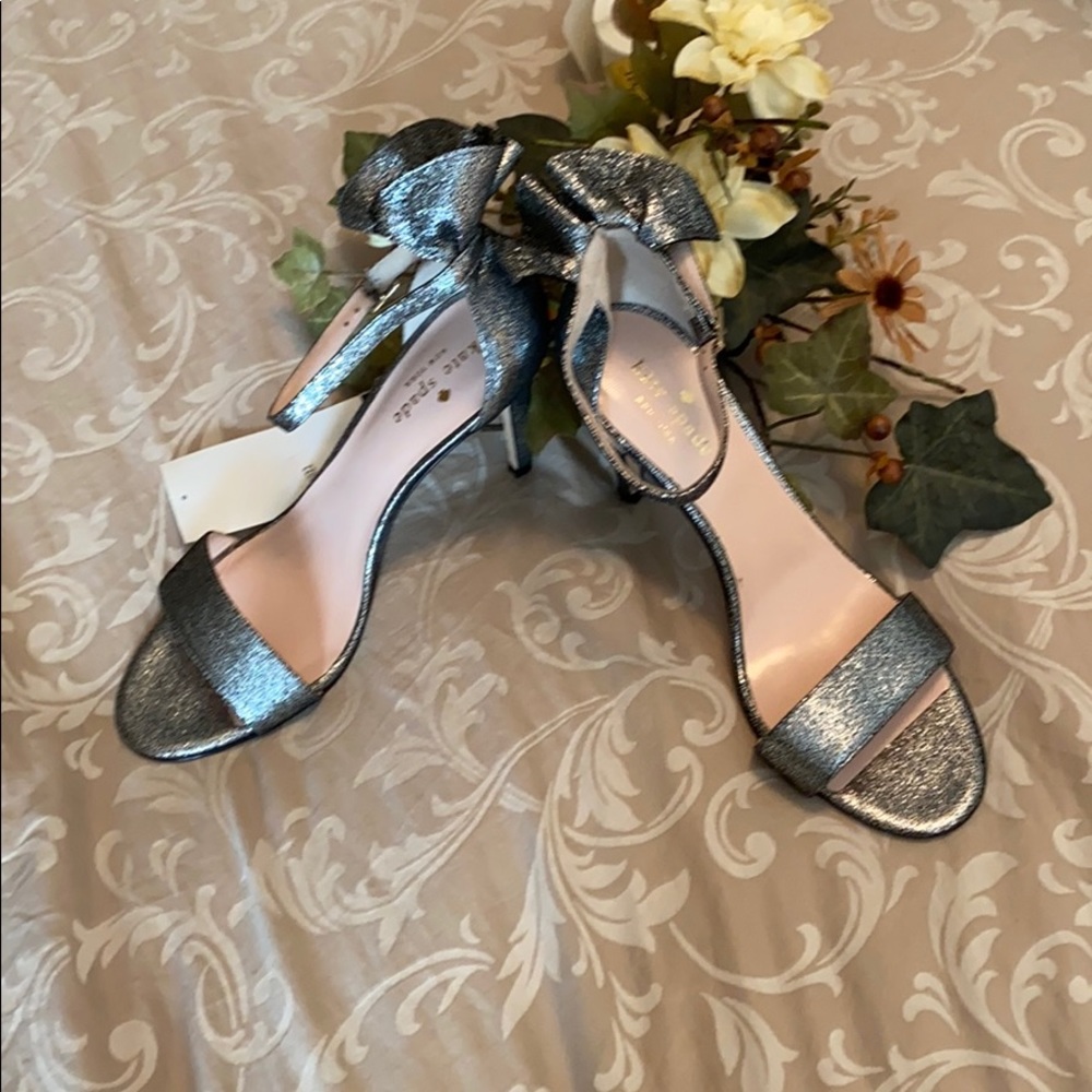 Kate Spade Silver Heels - Picture 2 of 8